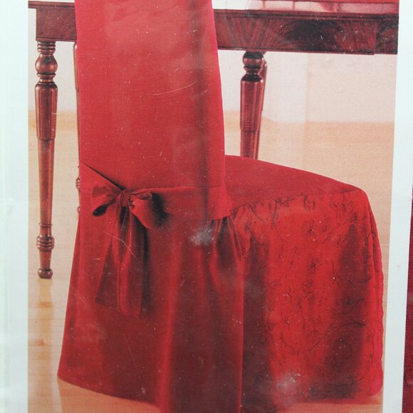 3 Target Ruby Floral Embroidered Chair Cover - Fits up to 42" Tall Chair-Holiday - Picture 4 of 6